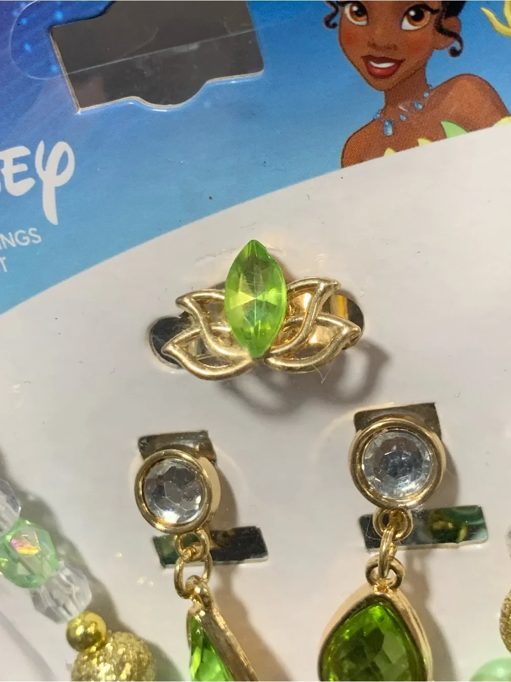Lot of 2 Disney Claire's Jewelry Sets Cinderella and Princess Tiana NIP
